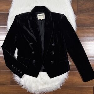L'AGENCE Black Velvet Blazer